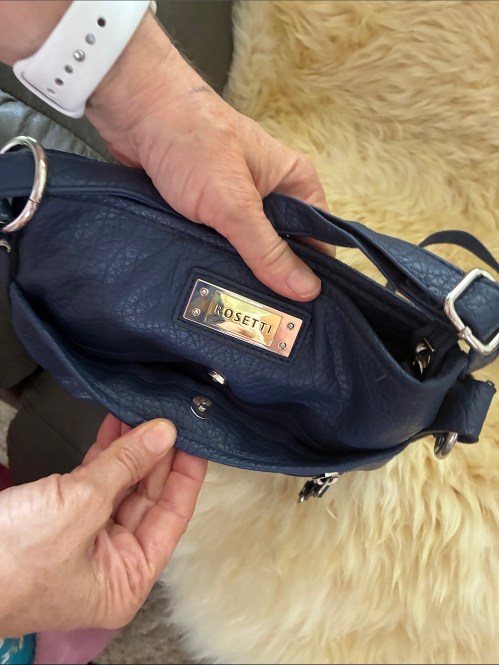 Rosetti Navy Blue Crossbody Adjustable Strap Bag - Picture 3 of 6